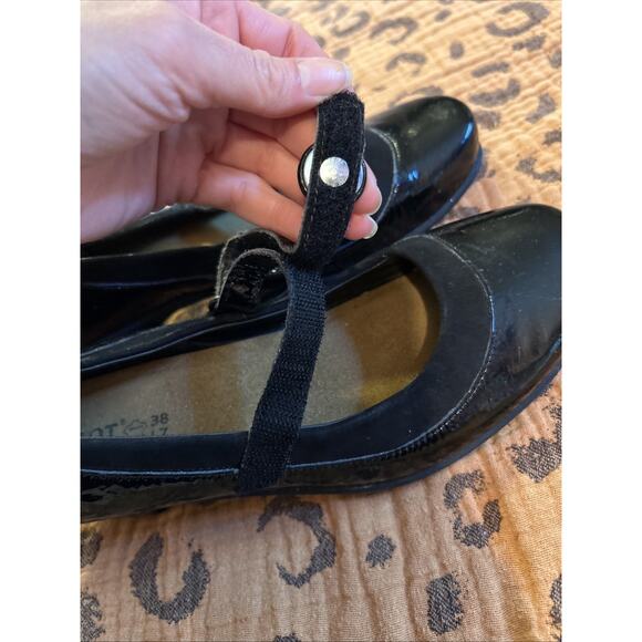 Naot Women’s Trendy Black Leather Heels Mary Jane Size EU 38 US 7 Patent Look - Picture 3 of 6